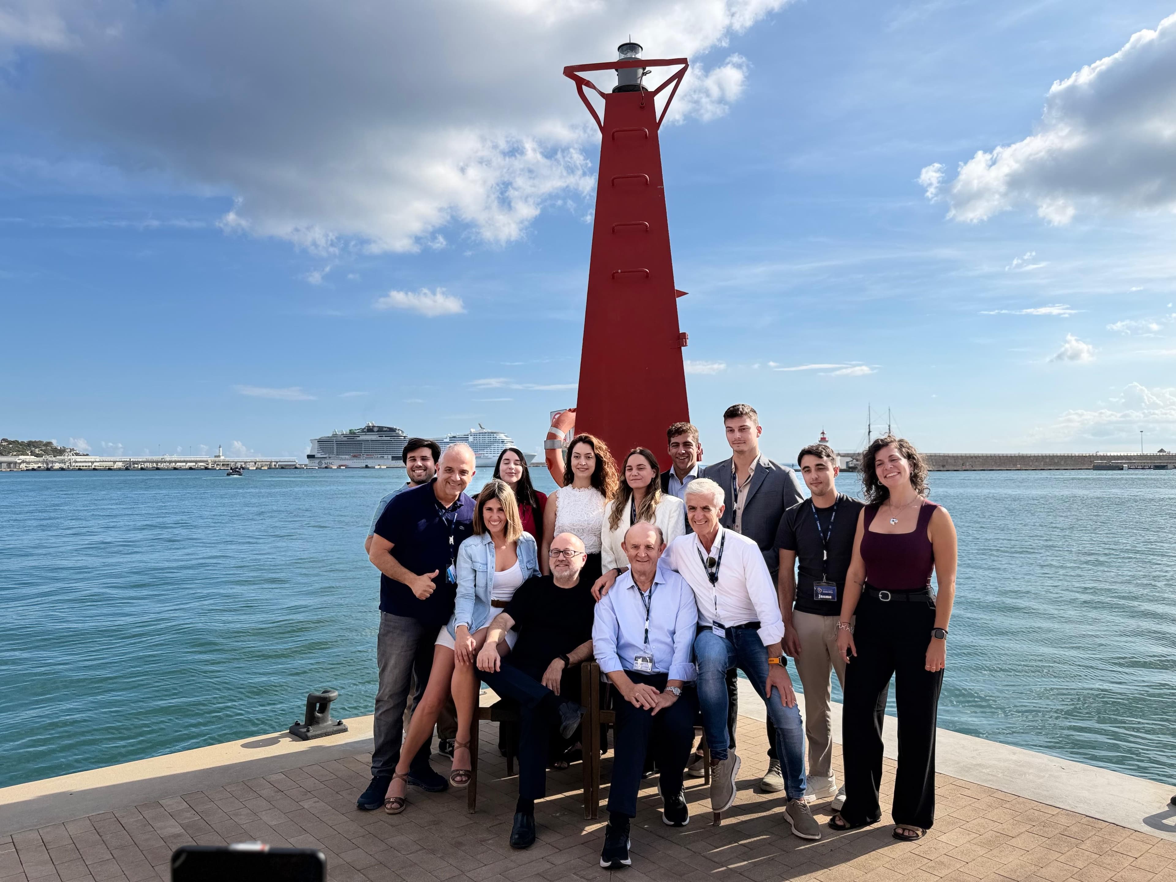 KATACHI Studio - Elegant interior with sage green walls and terracotta furniture overlooking surreal landscape